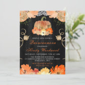 ウォーターカラーパンプキン秋咲き花キンセアニェラ 招待状 (スタンド正面)