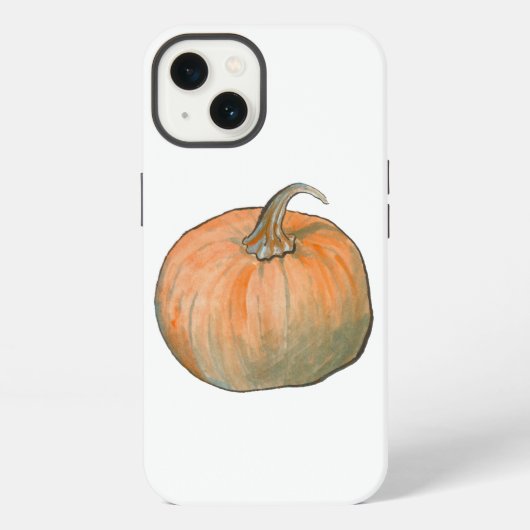 ウォーターカラーパンプキン iPhoneケース (裏面)