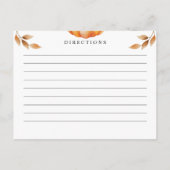 ウォーターカラーパンプキ結婚ンレシピ ポストカード (裏面)