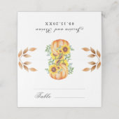 ウォーターカラーパンプキ結婚ン座席表 プレイスカード (外部開封)