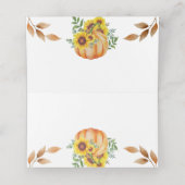 ウォーターカラーパンプキ結婚ン座席表 プレイスカード (内部開封)