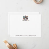 ウォーターカラーパーソナライズされたホイ実在ズエステート ノートカード (正面/裏面インサイチュ)