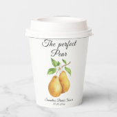 ウォーターカラーパーフェクト梨フローラブライダルシャワー 紙コップ (裏面)