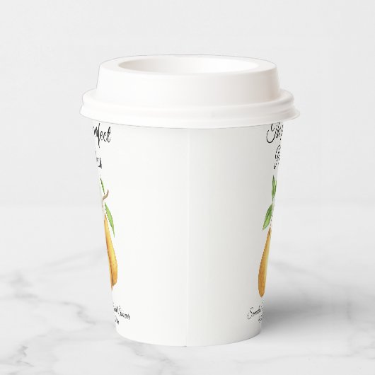 ウォーターカラーパーフェクト梨フローラブライダルシャワー 紙コップ (右)