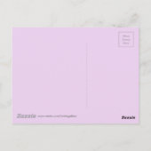 ウォーターカラーパープルアイリスボタニカルアートフローラ ポストカード (裏面)