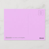 ウォーターカラーパープルアイリスボタニカルアートフローラ ポストカード (裏面)