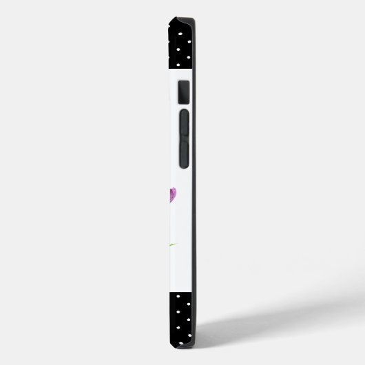 ウォーターカラーパープルアイリスボタニカルアートフローラ Case-Mate iPhoneケース (裏面 / 左)