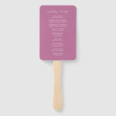 ウォーターカラーパープルシーシェル結婚式 プログラム ハンドファン (裏面)