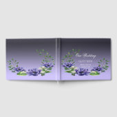 ウォーターカラーパープルフラワーズゲストブック ゲストブック (全面)