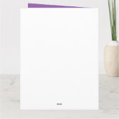 ウォーターカラーパープルブルーフローラカボチャ誕生日 カード (裏面)