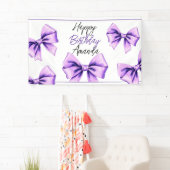 ウォーターカラーパープルボウ甘い16誕生日 横断幕 (インサイチュ)