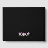 ウォーターカラーパープル結婚フローラズゲストブック ゲストブック (裏面)