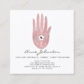 ウォーターカラーパームアンドスタースクエアビジネスカード スクエア名刺 (裏面)