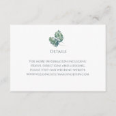 ウォーターカラーパームズと石板結婚ズ エンクロージャーカード (正面)