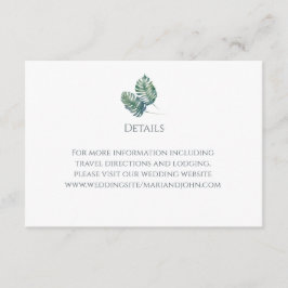 ウォーターカラーパームズと石板結婚ズ エンクロージャーカード