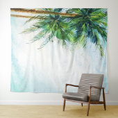 ウォーターカラーパームズトロピカルビーチ タペストリー (インサイチュ(横))