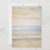 ウォーターカラーパームズピンクボウビーチブライダルシャワー 招待状 (裏面)