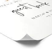 ウォーターカラーパームツリーゲストブックサイン ポスター (角)