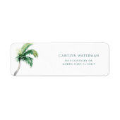 ウォーターカラーパームツリーコースト差出人住所 ラベル (正面)