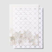 ウォーターカラーパームツリーズトロピカルビーチ結婚式 ベラム紙招待状 (オフセット (招待状))