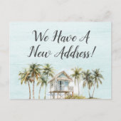 ウォーターカラーパームツリービーチハウスニューアドレス ポストカード (正面)