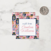 ウォーターカラーパームビーチゴールデンレトリバージンジャージャー ノートカード (正面/裏面インサイチュ)