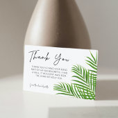 ウォーターカラーパームブライドバチェロレッテありがとう ノートカード