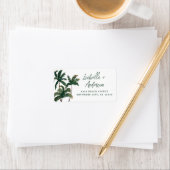 ウォーターカラーパーム差出人住所 ラベル (インサイチュ)