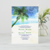 ウォーターカラーパーム招待状 招待状 (スタンド正面)