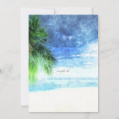 ウォーターカラーパーム招待状 招待状 (裏面)