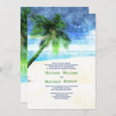 ウォーターカラーパーム招待状 招待状 (正面/裏面)