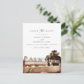 ウォーターカラーパーム春カリフォルニアデザートボホ ポストカード (スタンド正面)