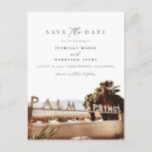 ウォーターカラーパーム春カリフォルニアデザートボホ ポストカード (正面)