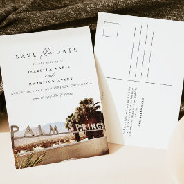 ウォーターカラーパーム春カリフォルニアデザートボホ ポストカード