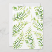 ウォーターカラーパーム葉ビーチボーバプティスマ招待状 招待状 (裏面)