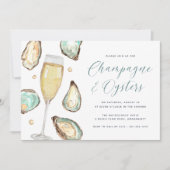 ウォーターカラーパールシャンパン&カキスターズパーティー 招待状 (正面)