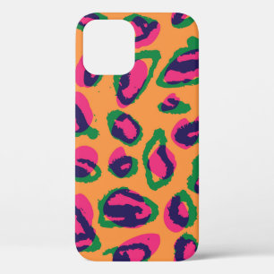 ウォーターカラーヒョウアニマルプリントイラストレーションパッテ iPhone 12ケース