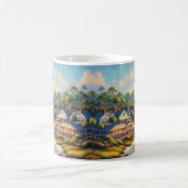 ウォーターカラーヒルトンヘッドアイランドライトハウス コーヒーマグカップ (中央)