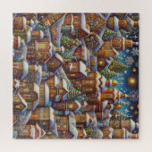 ウォーターカラービレッジクリスマスモティフスホリデー ジグソーパズル (横)