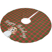 ウォーターカラービーグルドッグパーソナライズされた ブラッシュドポリエステルツリースカート (アングル)