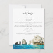 ウォーターカラービーチスカイラインカボメキシコ詳細カード 招待状 (正面)