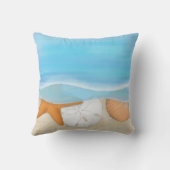 ウォーターカラービーチハウスカスタム海 クッション (裏面)
