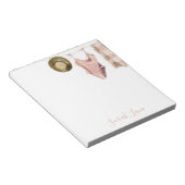 ウォーターカラービーチハウスクローセスラインパーソナライズされた ノートパッド (アングル)