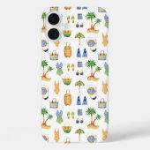 ウォーターカラービーチバケーション旅行 Case-Mate iPhoneケース (裏面)