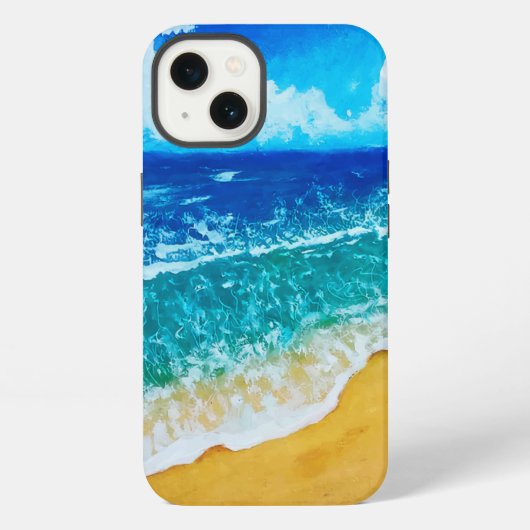 ウォーターカラービーチiPhone / iPadケース iPhoneケース (裏面)