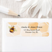 ウォーターカラービー差出人住所 ラベル (インサイチュ)