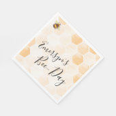 ウォーターカラービー誕生日 スタンダードランチョンナプキン (角)