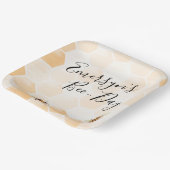 ウォーターカラービー誕生日 ペーパープレート (傾斜あり)