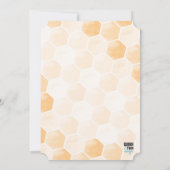 ウォーターカラービー誕生日 招待状 (裏面)