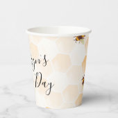 ウォーターカラービー誕生日 紙コップ (左)